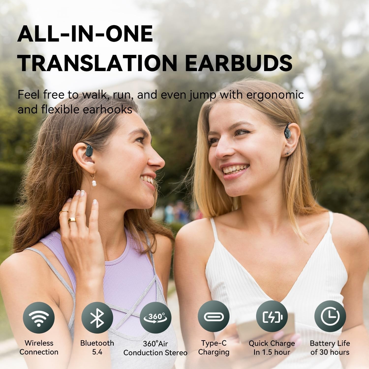 Dynamic Sound AI Translation Earbuds: 144 Languages & Fast Charging in 1.5 Hours