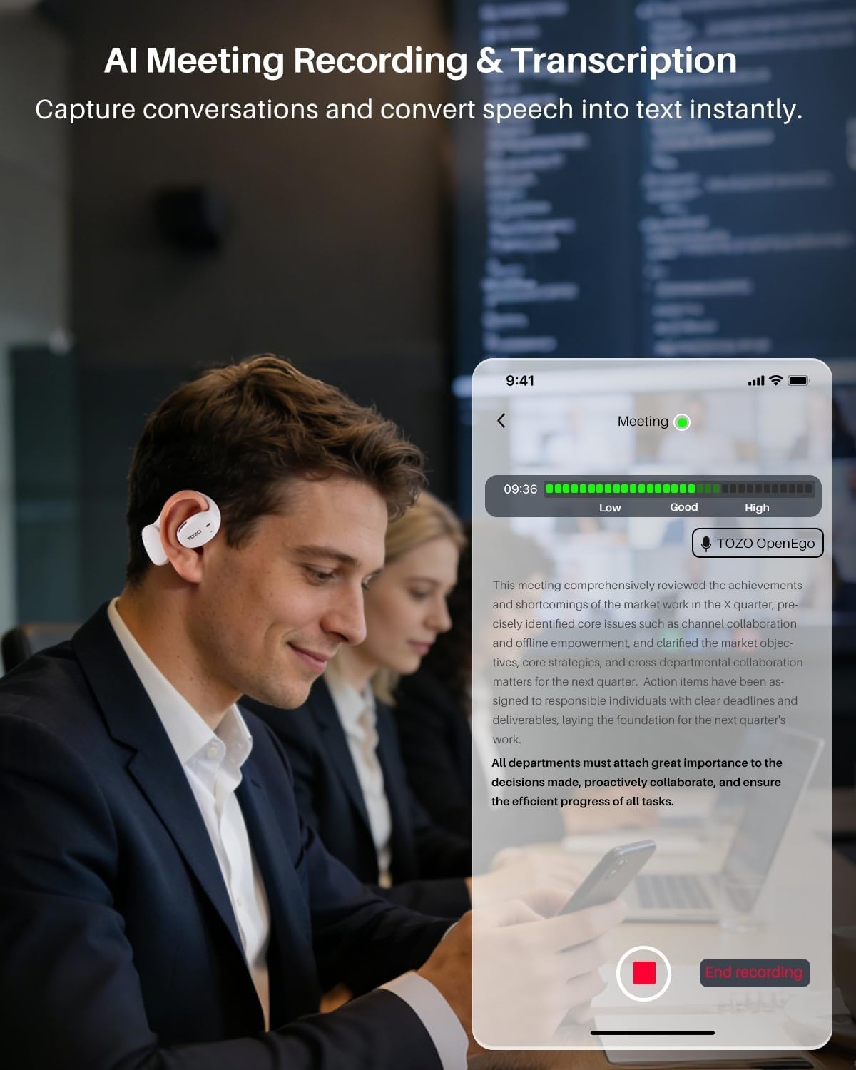 Bluetooth Earbuds: AI Translator, 80H Battery, Touch Control, Travel Ready