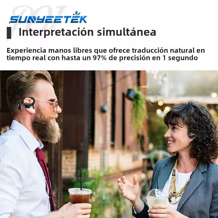 Translator Earbuds 144 Languages Real Time AI Voice Bluetooth Wireless