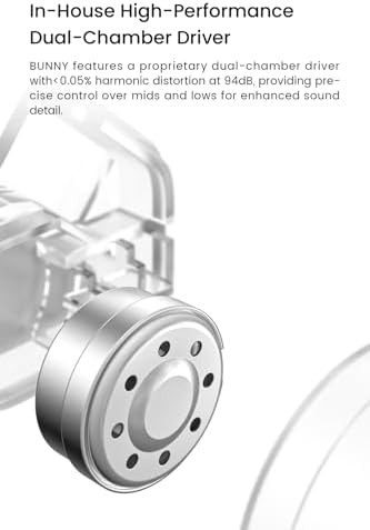 BUNNY Wired Gaming Earphones, Entry-Level HiFi IEM Earbuds with Mic-3.5mm | Bass