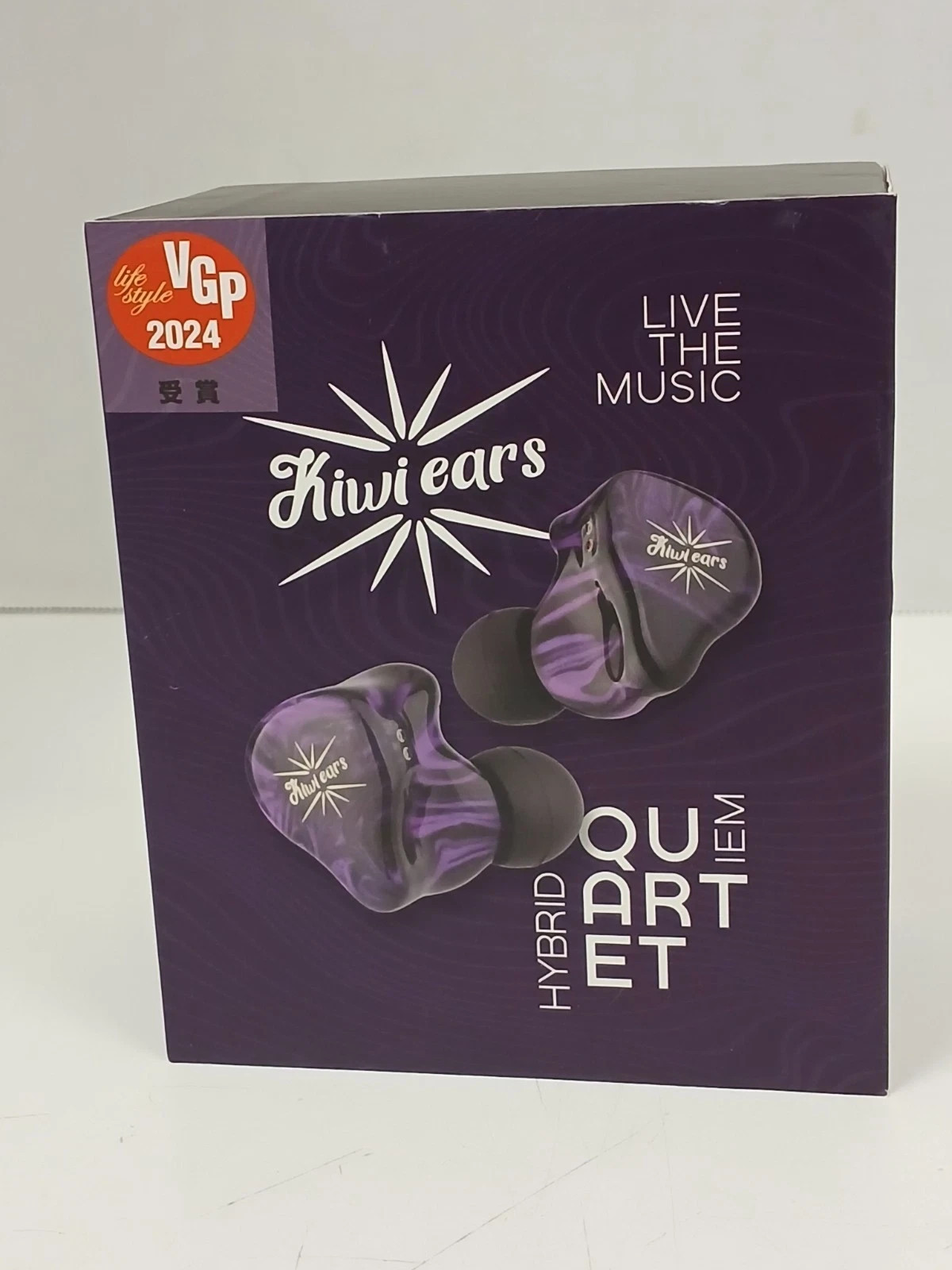 Kiwi Ears Quartet Hybrid IEM In-Ear Monitors, Purple