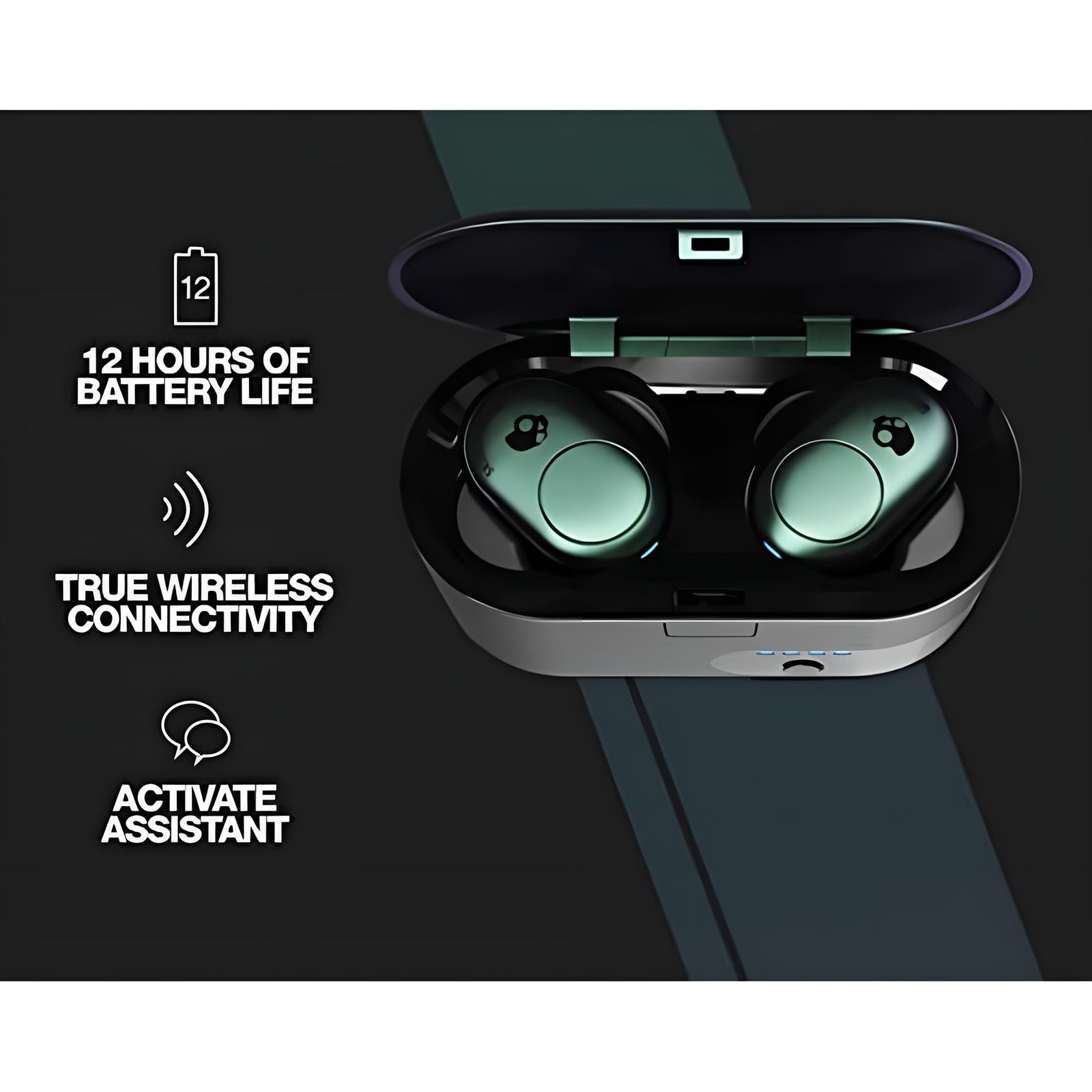 Skullcandy Push True Wireless in-Ear Earbud – Black/Grey