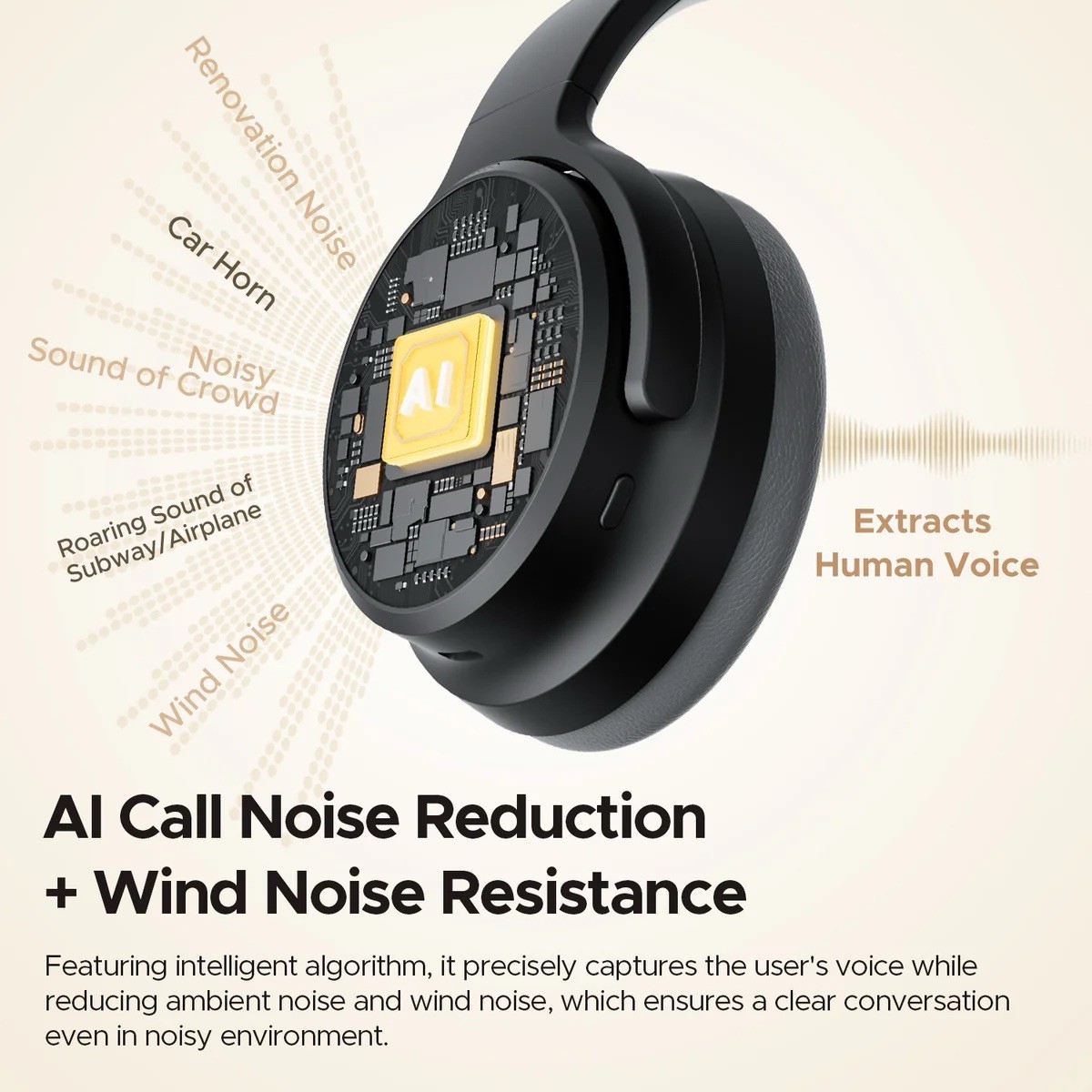 SoundPeats Space Pro Hi-Res Audio with LDAC and -47dB Hybrid ANC Driver 40mm x 2
