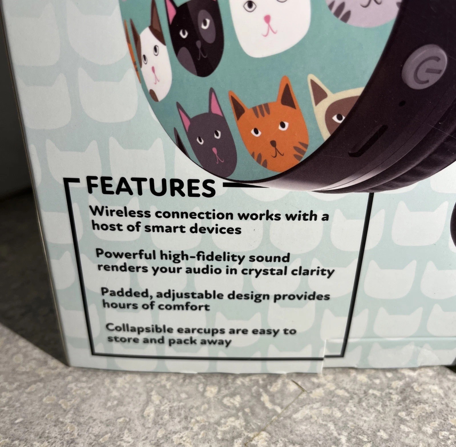 Brand New Art+Sound Wireless Bluetooth Headphones CAT DESIGN (569)
