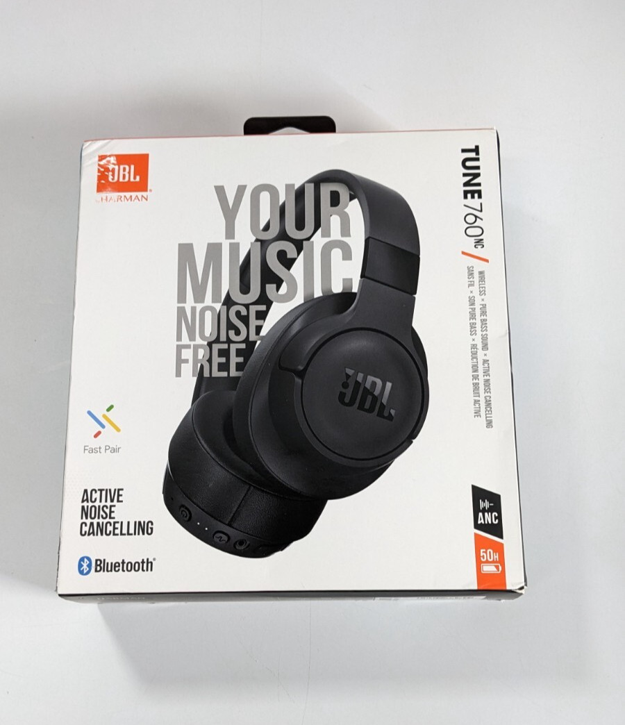 JBL Tune 760NC Over-Ear Noise Cancelling Bluetooth Headphones-Black