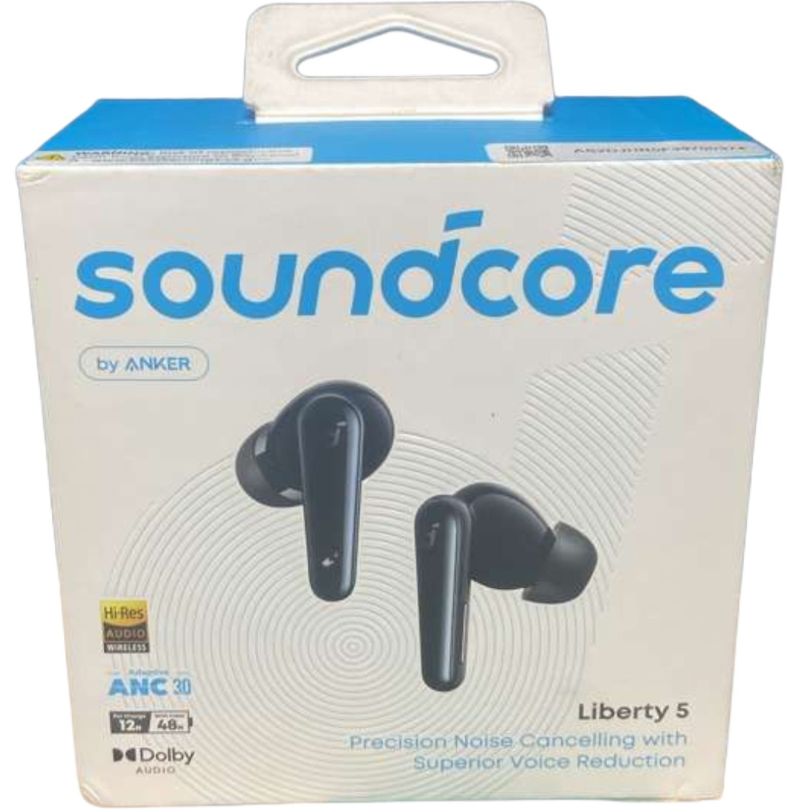 Soundcore Liberty 5 Anker ANC Earbuds Dolby 6‑Mic AI Clear Calls Black – OpenBox