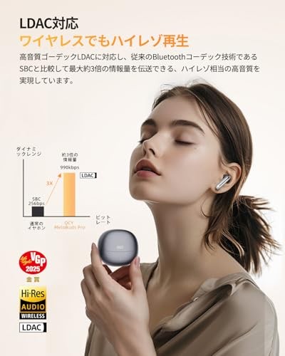 QCY MeloBuds Pro Wireless Earphones Noise Cancelling High Resolution Black