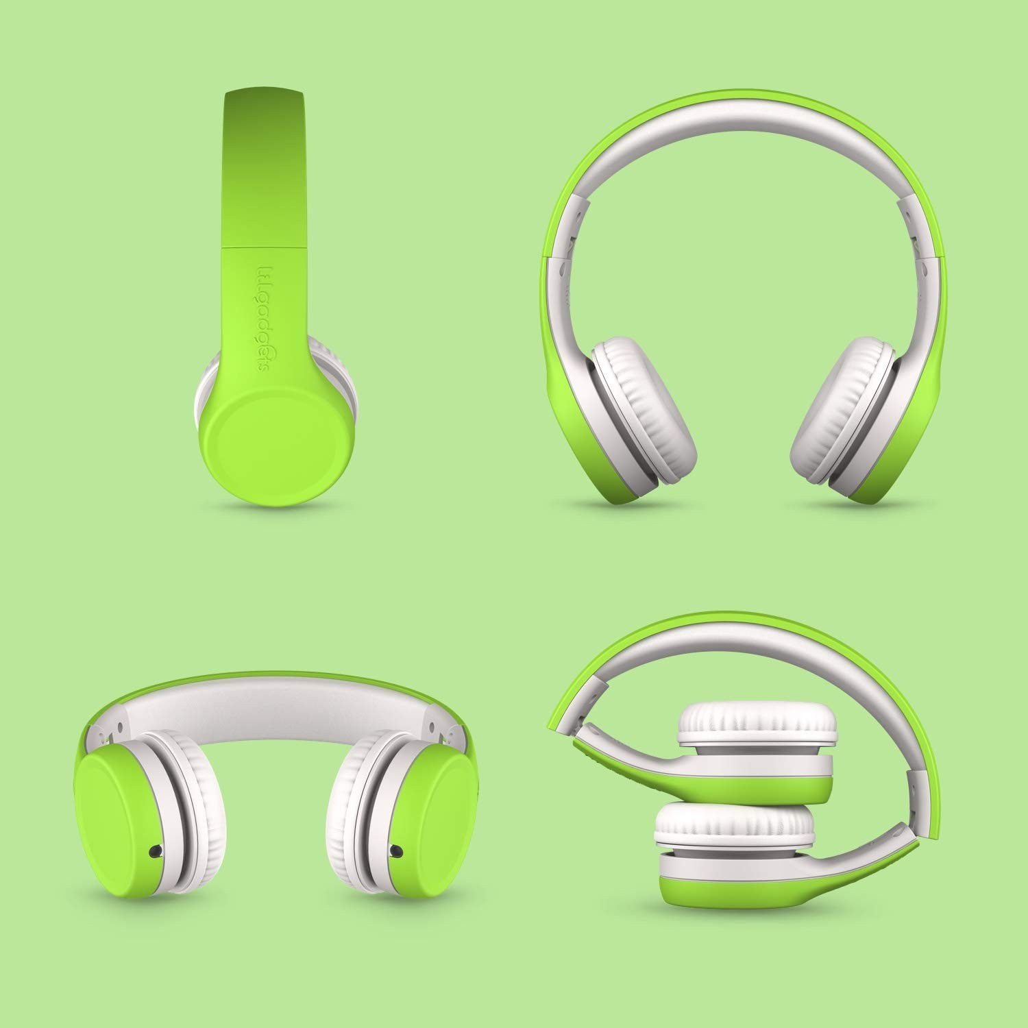 LilGadgets Connect+ Foldable Headphones, Adjustable Fit Soft Touch Padding fo…