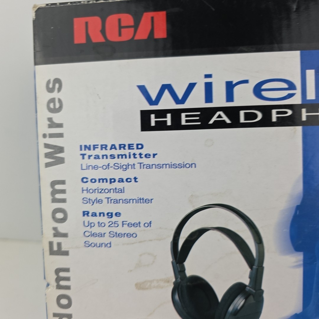 RCA Wireless Headphones Infra Red WHR120RS NEW Open Box Over Ear-Vintage
