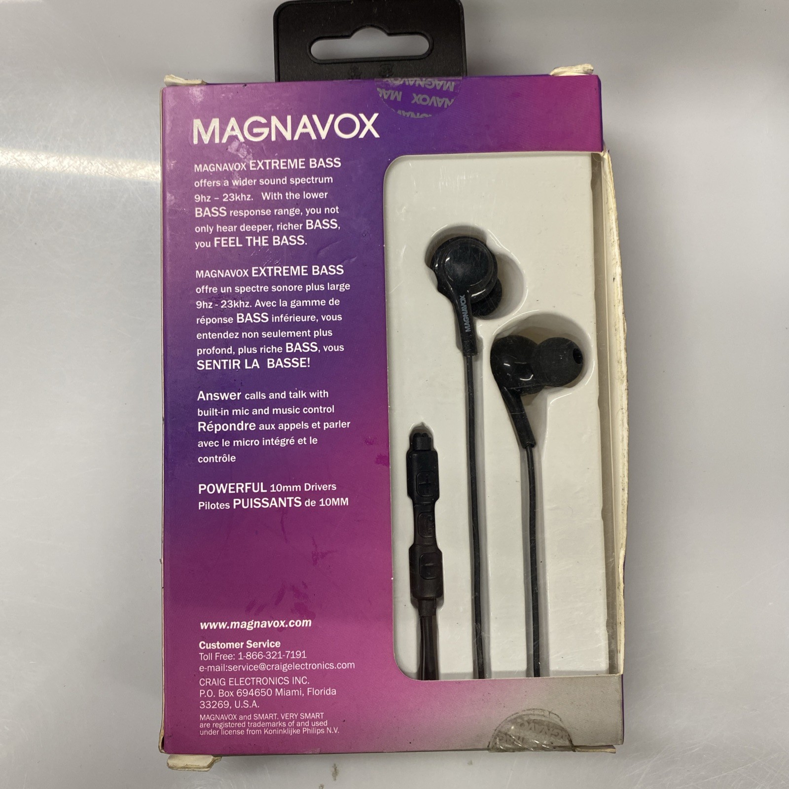 4PACK Magnavox MHP4857-BK Wired Ear Buds with Microphone in Black
