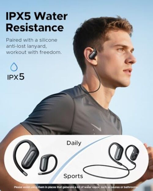 DS1 Open-Ear Headphones – Bluetooth 6.0 Wireless Earbuds with Ear Hooks