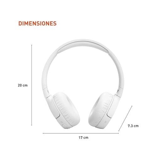 JBL TUNE 670NC ADAPTIVE NOISE CANCELLING SMART AMBIENT WIRELESS ON-EAR – WHITE