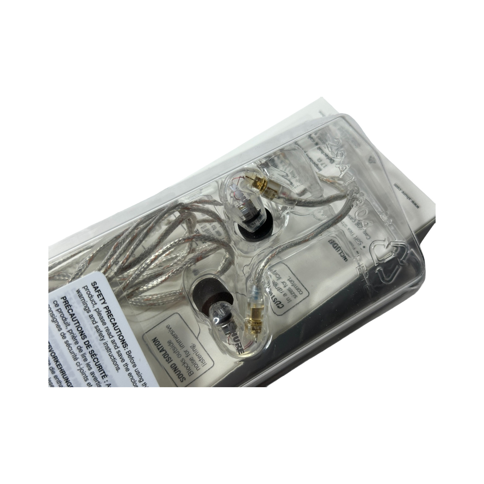 SHURE SE215-CL Sound Isolating In-Ear Headphones Earphones IEM Earbuds CLEAR