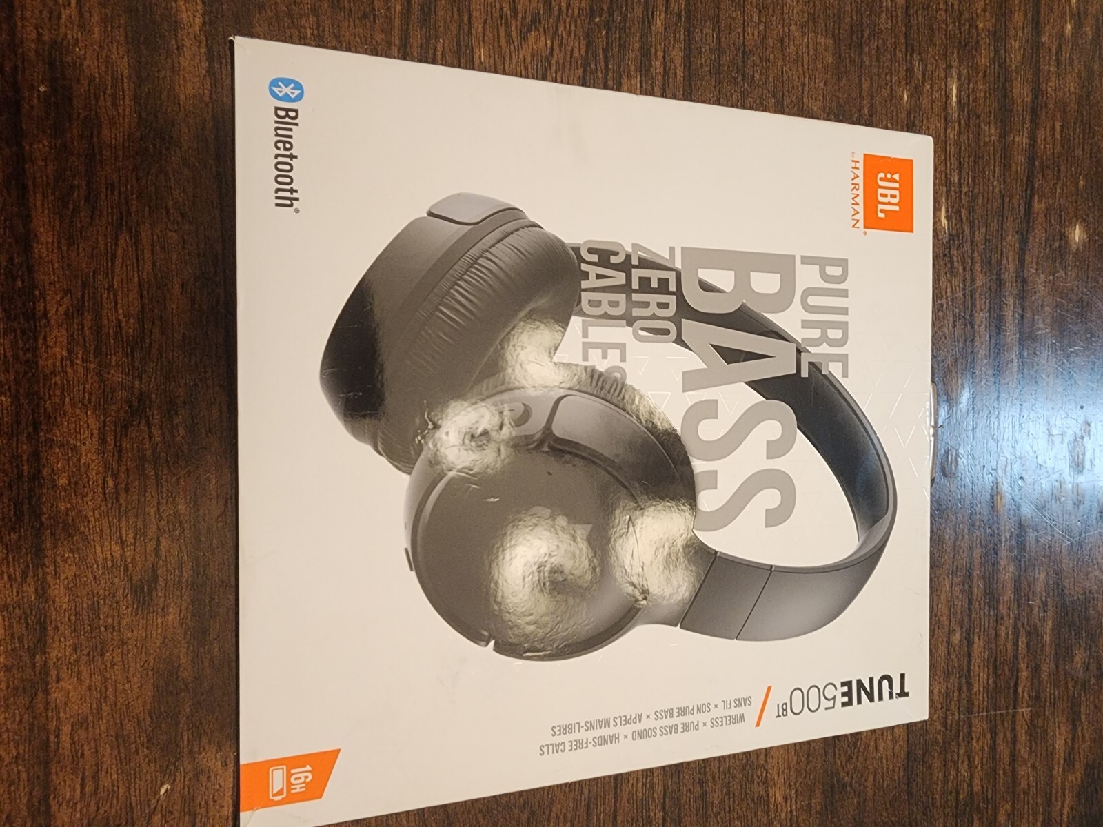 NEW JBL Tune 500BT Wireless Bluetooth On-Ear Headphones with Microphone Black