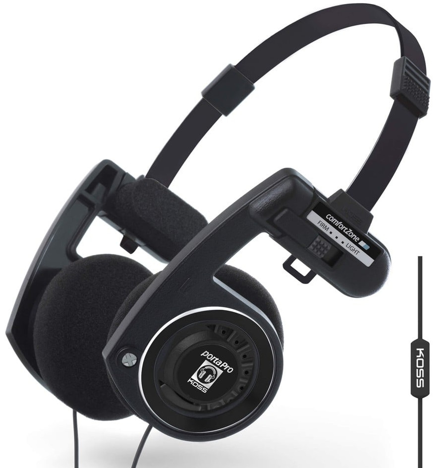 Koss Porta Pro Remote Dark Master Mic Remote On-Ear Headphones Black *BRAND NEW*