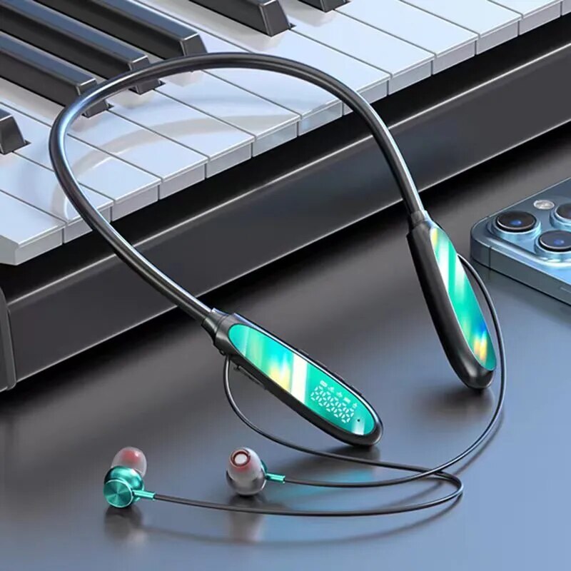 NEW 250Hour Playback Wireless Bluetooth Earphones Magnetic Sports Running