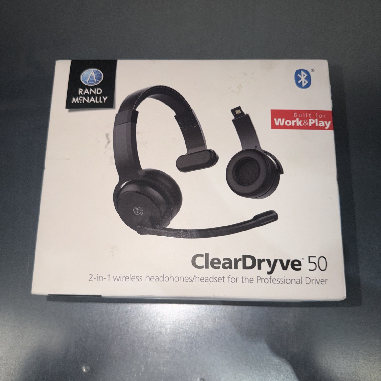 Rand McNally ClearDryve 50 2-in-1 Wireless Bluetooth Headphones/Headset New
