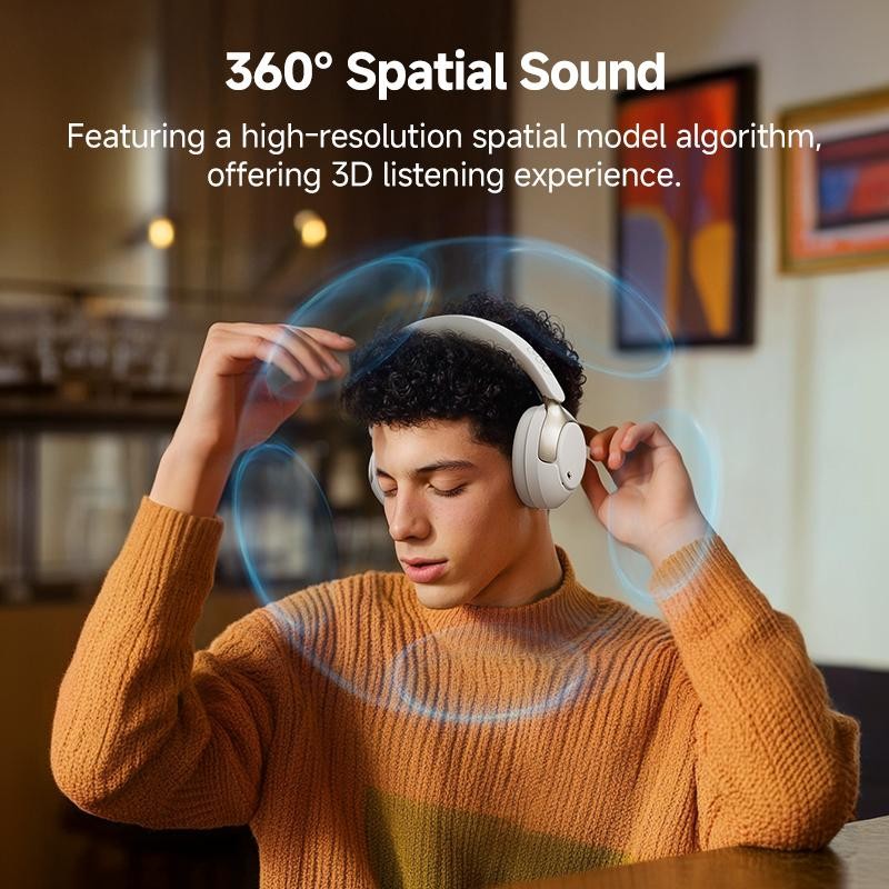 Qcy H3 Pro Anc Wireless Headphone 50db Noise Canceling Hi-res Spatial Audio Earp