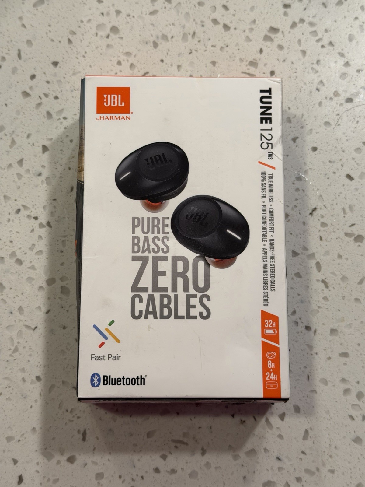 JBL TUNE 125TWS True Wireless Bluetooth In-Ear Headphones – Black – Open Box