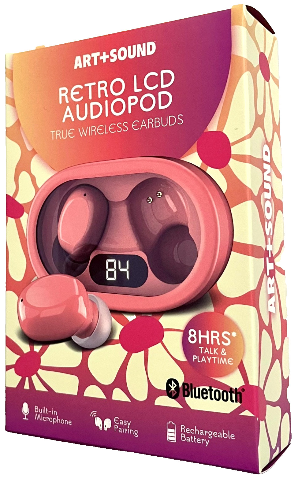 ART +SOUND RETRO LCD AUDIOPOD, True Wireless Earbuds-8Hrs Talk & Playtime