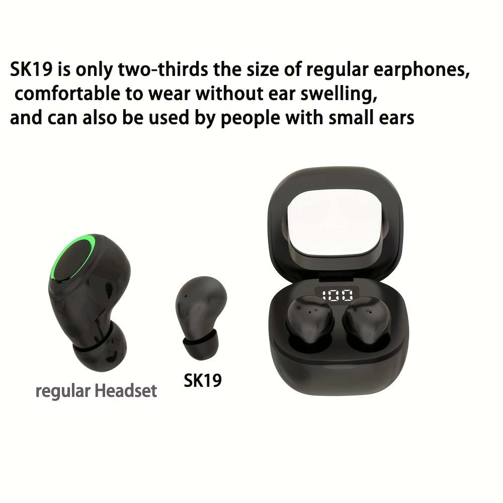 Soft-Touch Durable Waterproof Compact In-Ear Invisible Sleep Bluetooth Earphones