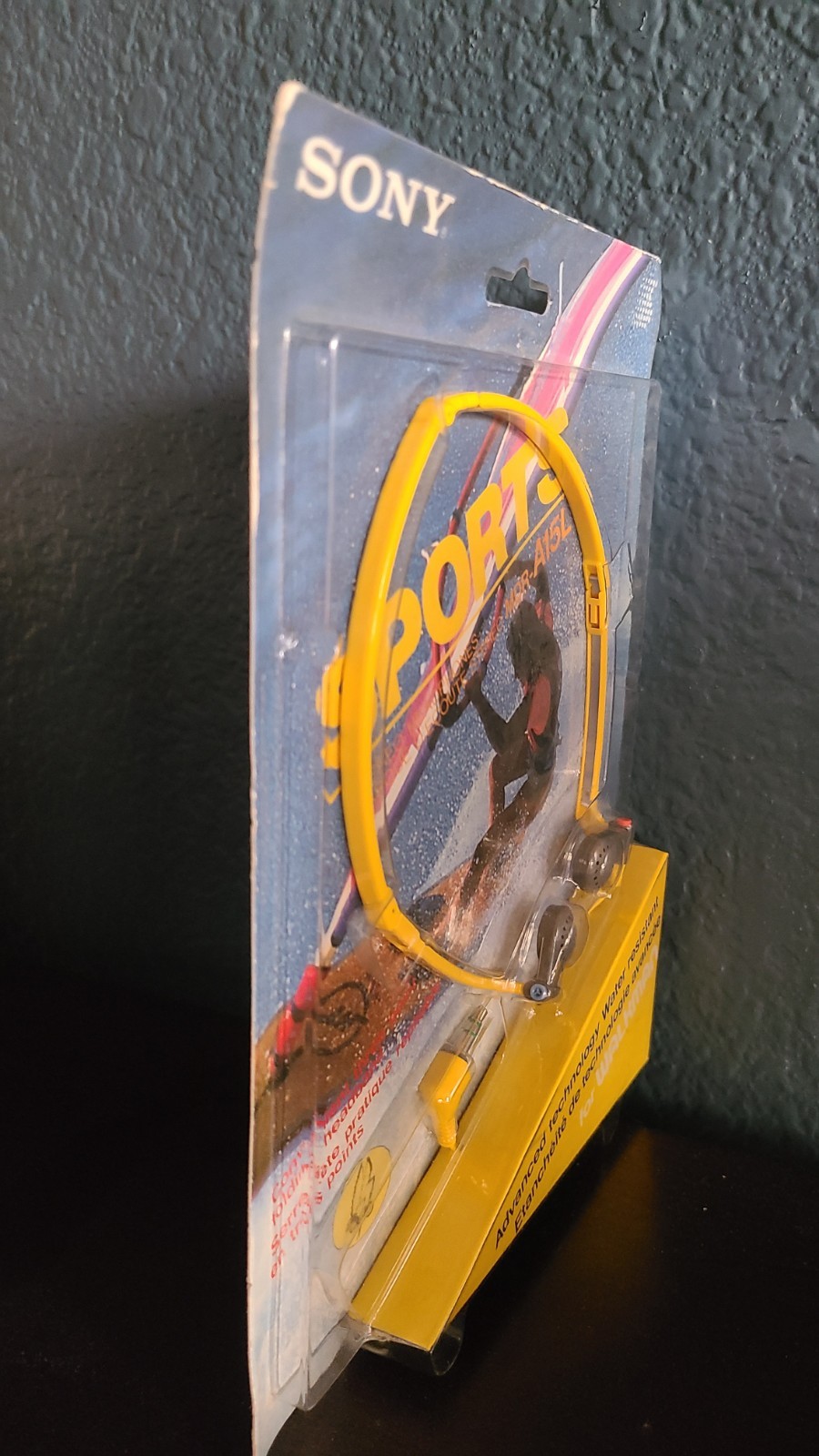 Vintage Sony MDR-A15L Sports Walkman Headphones Yellow New FACTORY SEALED 1980s