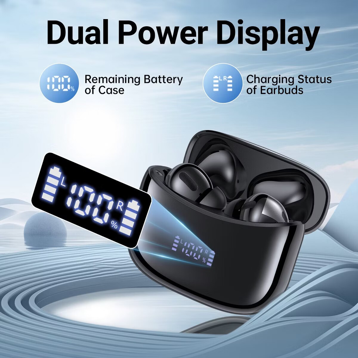 VEAT00L Headphones Wireless Earbuds Sport, Bluetooth 5.3 Over Ear Buds Stereo