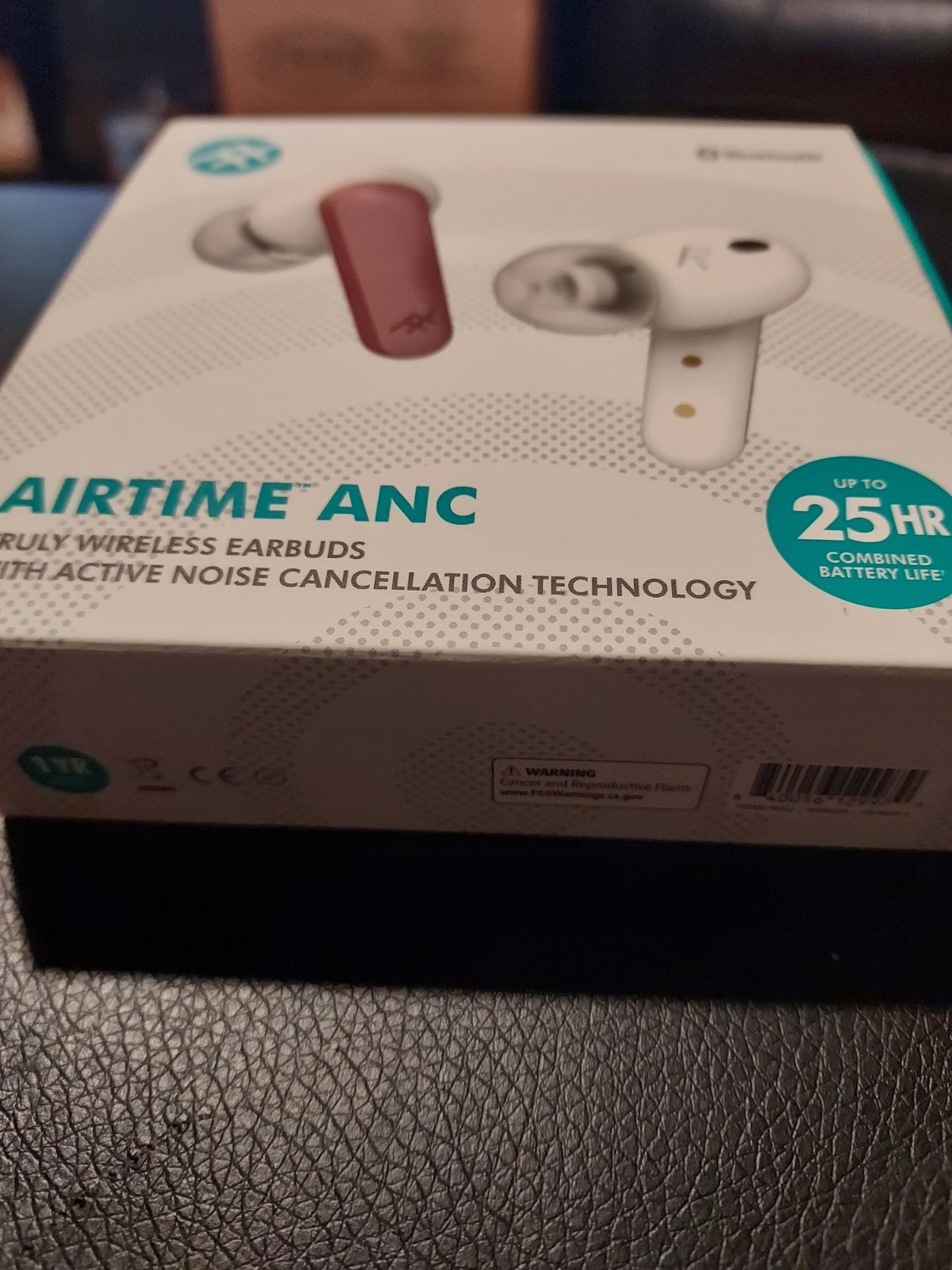 Airtime Wireless EarBuds With Noise Cancellation Rose Gold 25 Hr Battery Life
