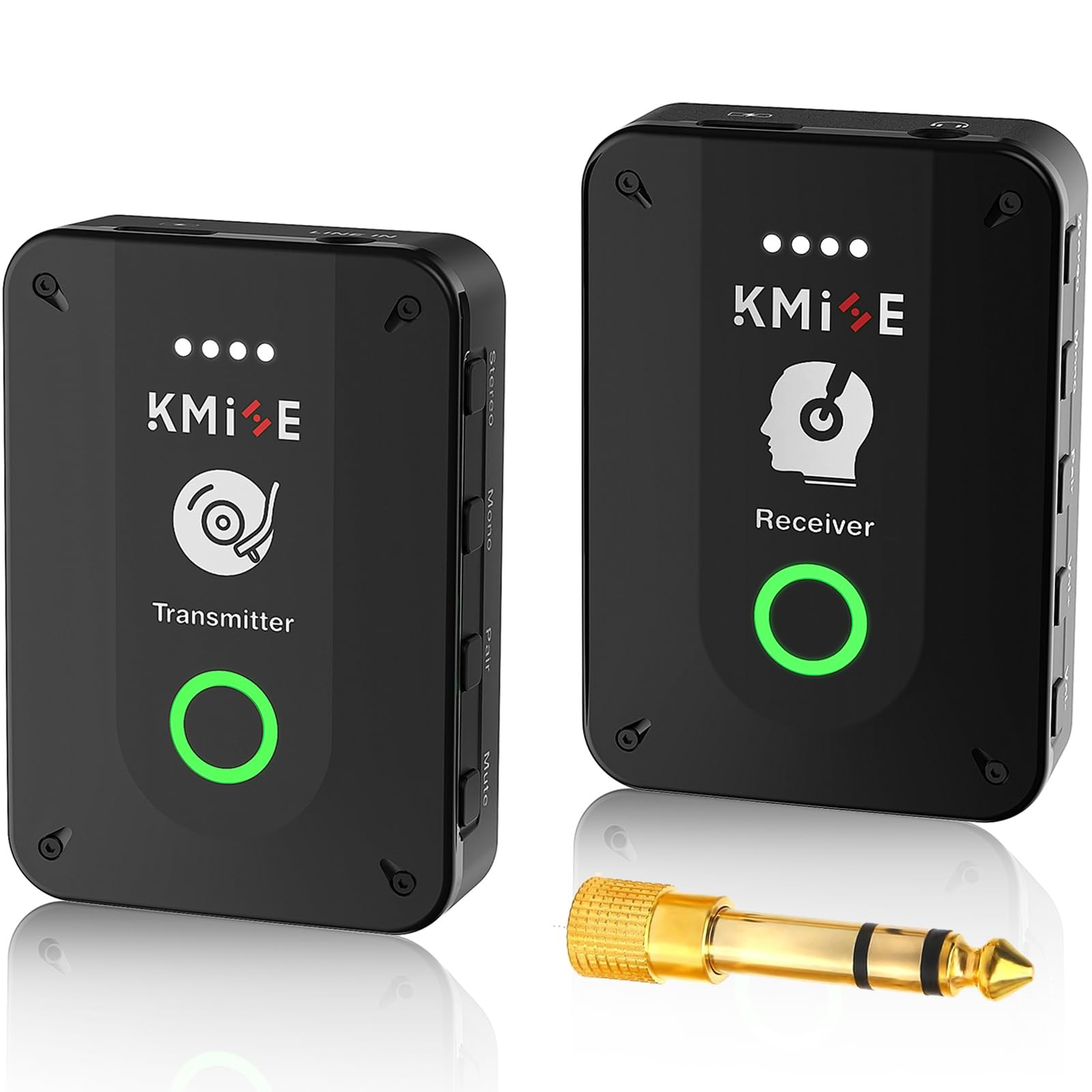 2.4G Wireless IEM System Stereo/Mono Transmitter Receiver Auto Pairing Studio
