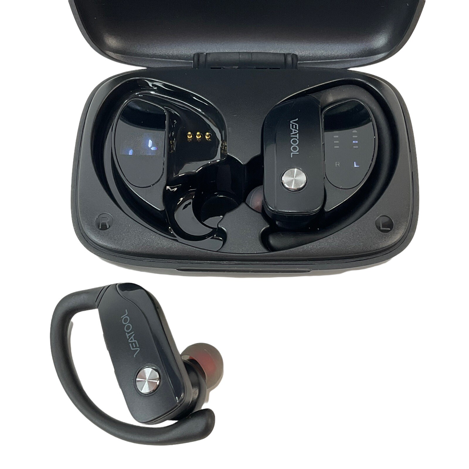 Veatool T16 True Wireless Earbuds 5.0 Hifi Dual LED Sport Bluetooth Charging Cas