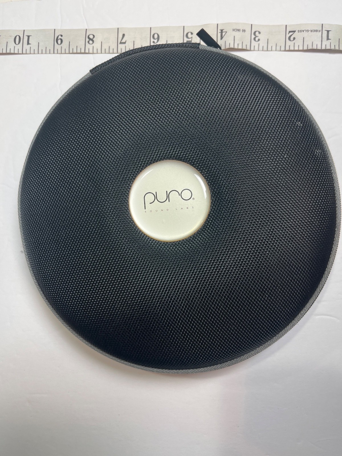 Puro Sound Labs Black Round Zippered Case For BT-5200 Bluetooth Headphones 11r