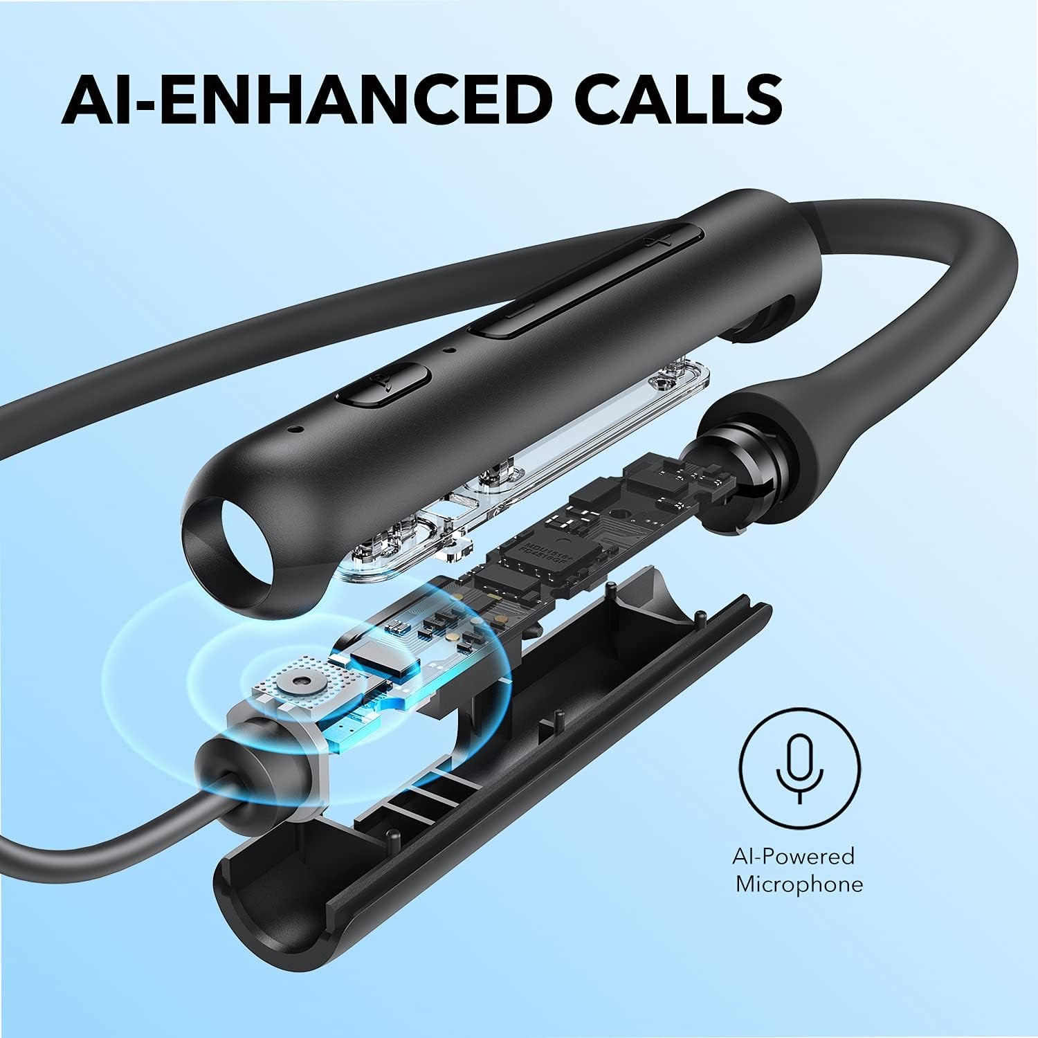 Soundcore by Anker Life U2i Wireless Neckband Headphones, 10mm Drivers with Bass