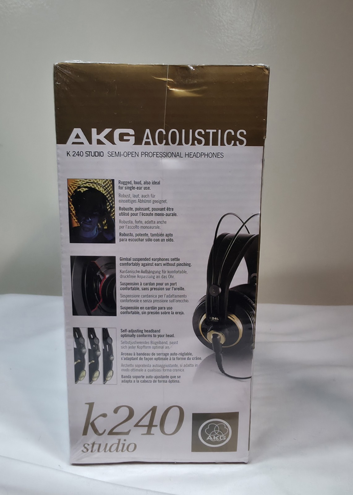 AKG Acoustics Professional Studio Standard Headset K240 Black Gold Brand New