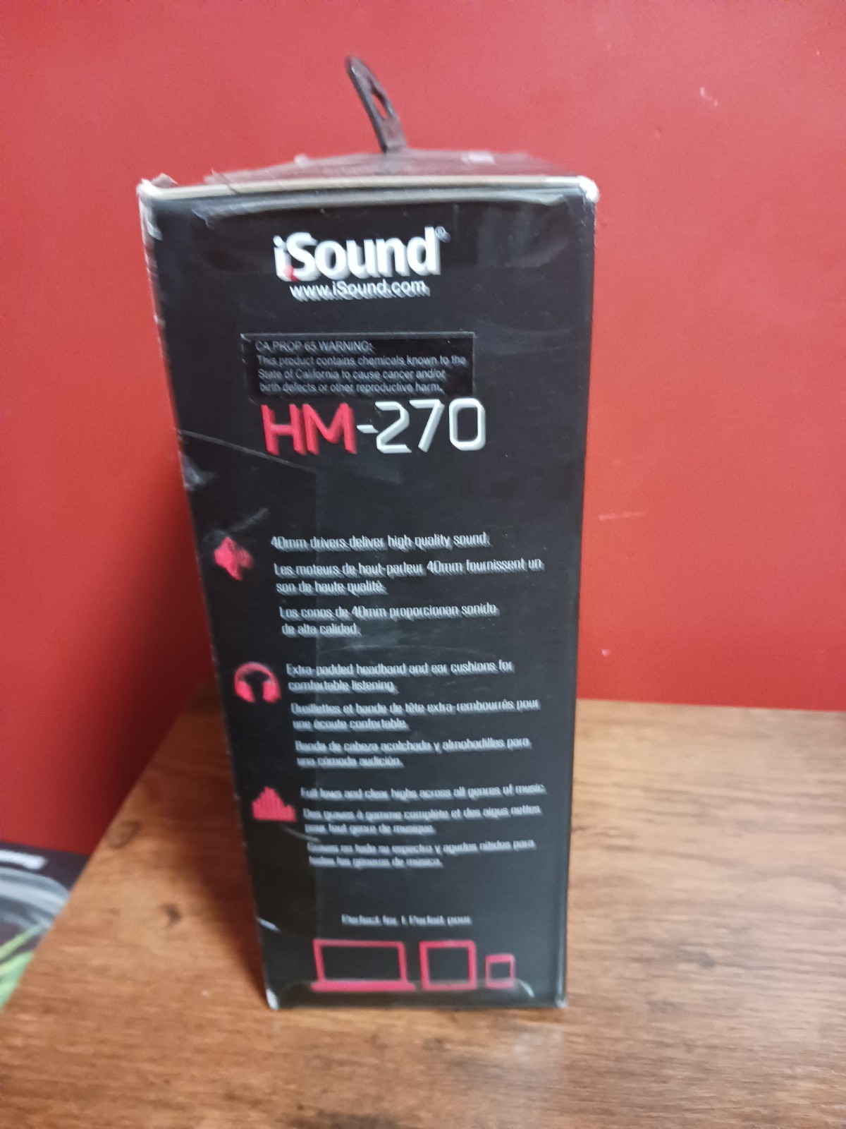 New iSound HM-270 Headphones inline Mc & Volume Black DGHP-5526