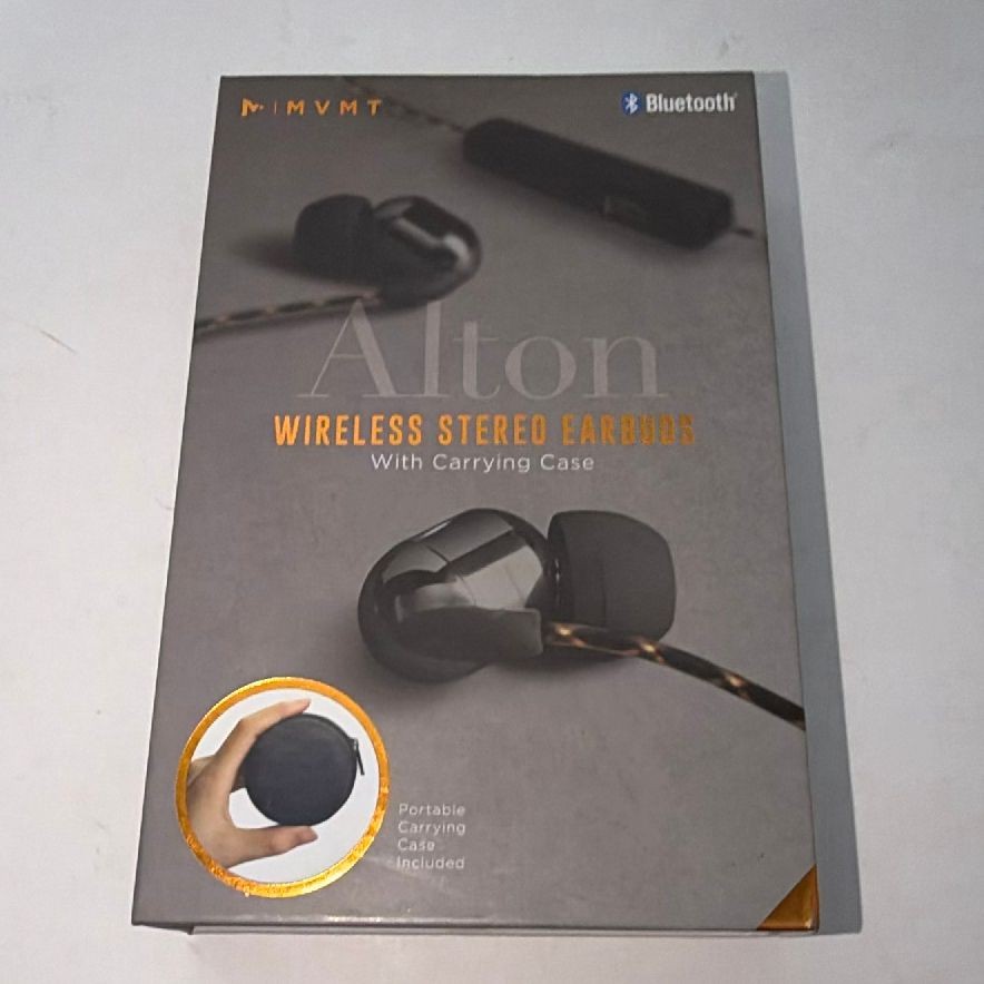 MVMT Alton EB5431-BKZ Bluetooth Earbuds Black – New w/ Carrying Case
