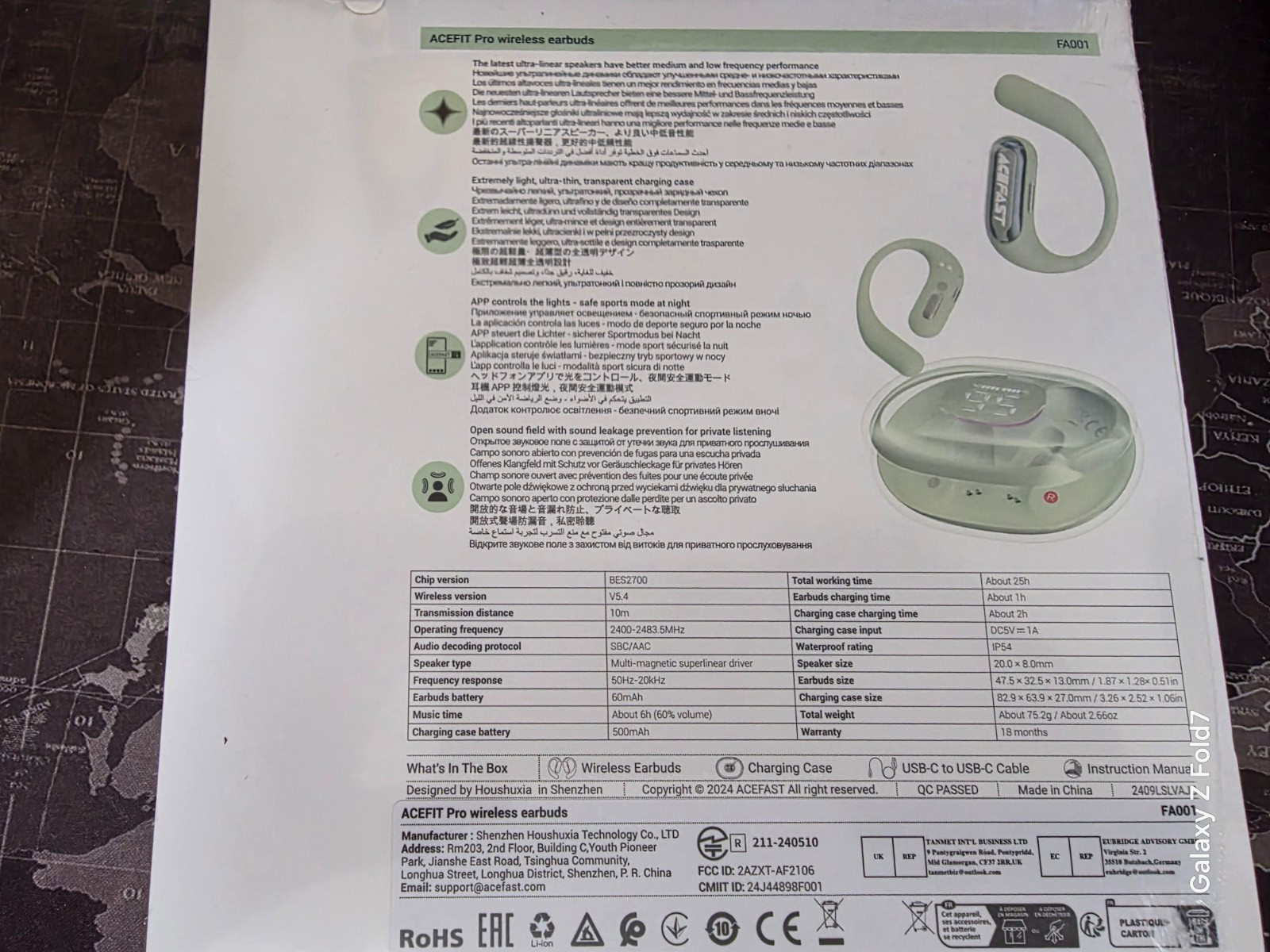 Acefast AceFit Pro Wireless Earbuds with Charging Case and LED Display