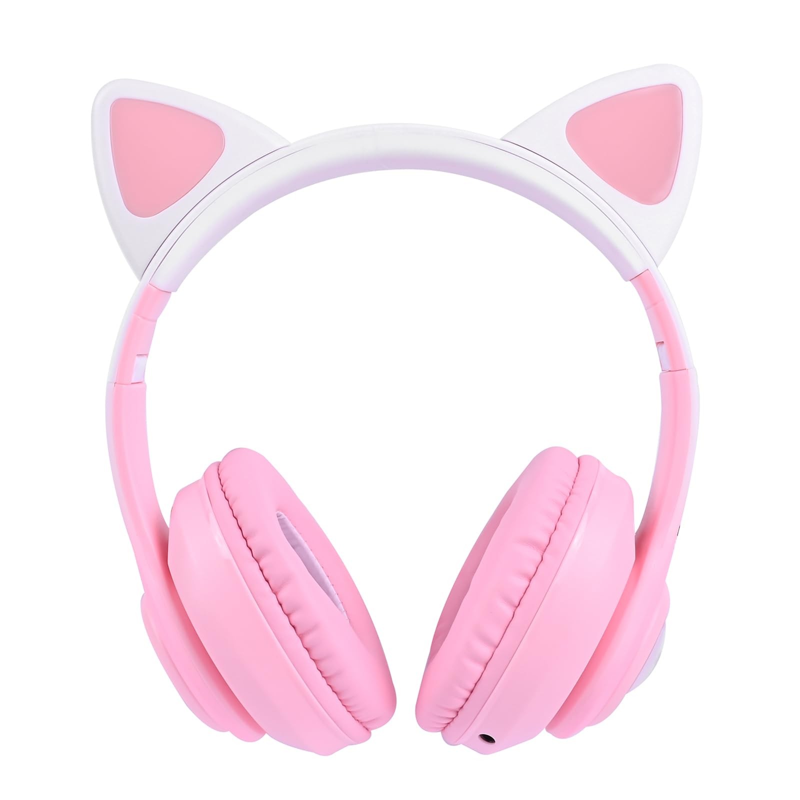 Cat Ear Kids Headphones Wireless, LED Light up Bluetooth Headphones with Micr…