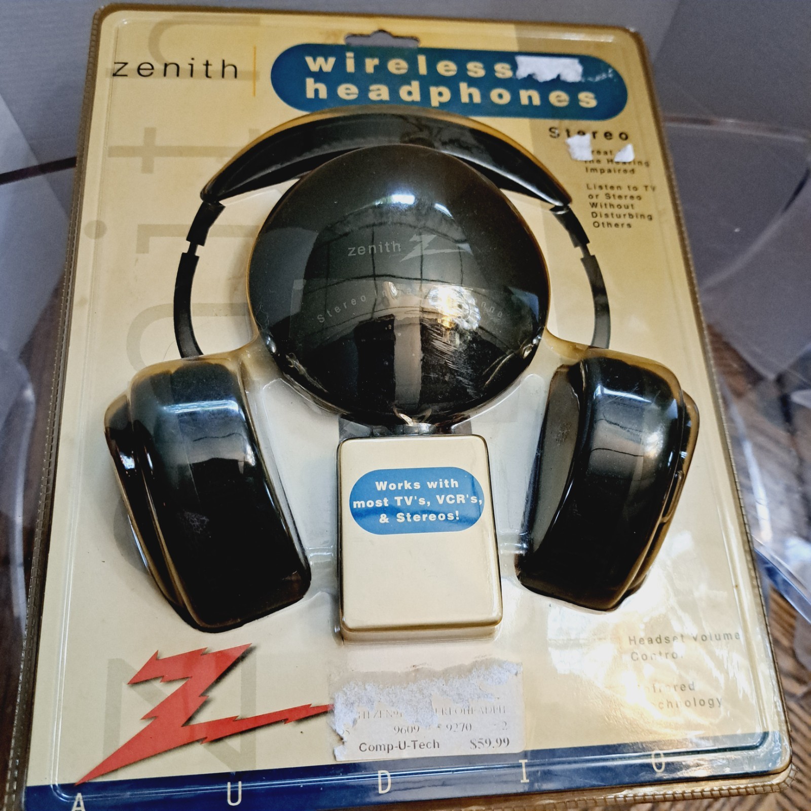 Vintage Zenith Wireless Headphones Kit Complete NIP Infrared Technology