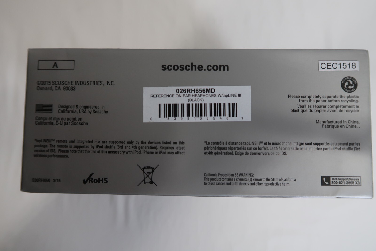 Scosche RH656 Over The Head Headphones With Tapline Black Brand New Sealed