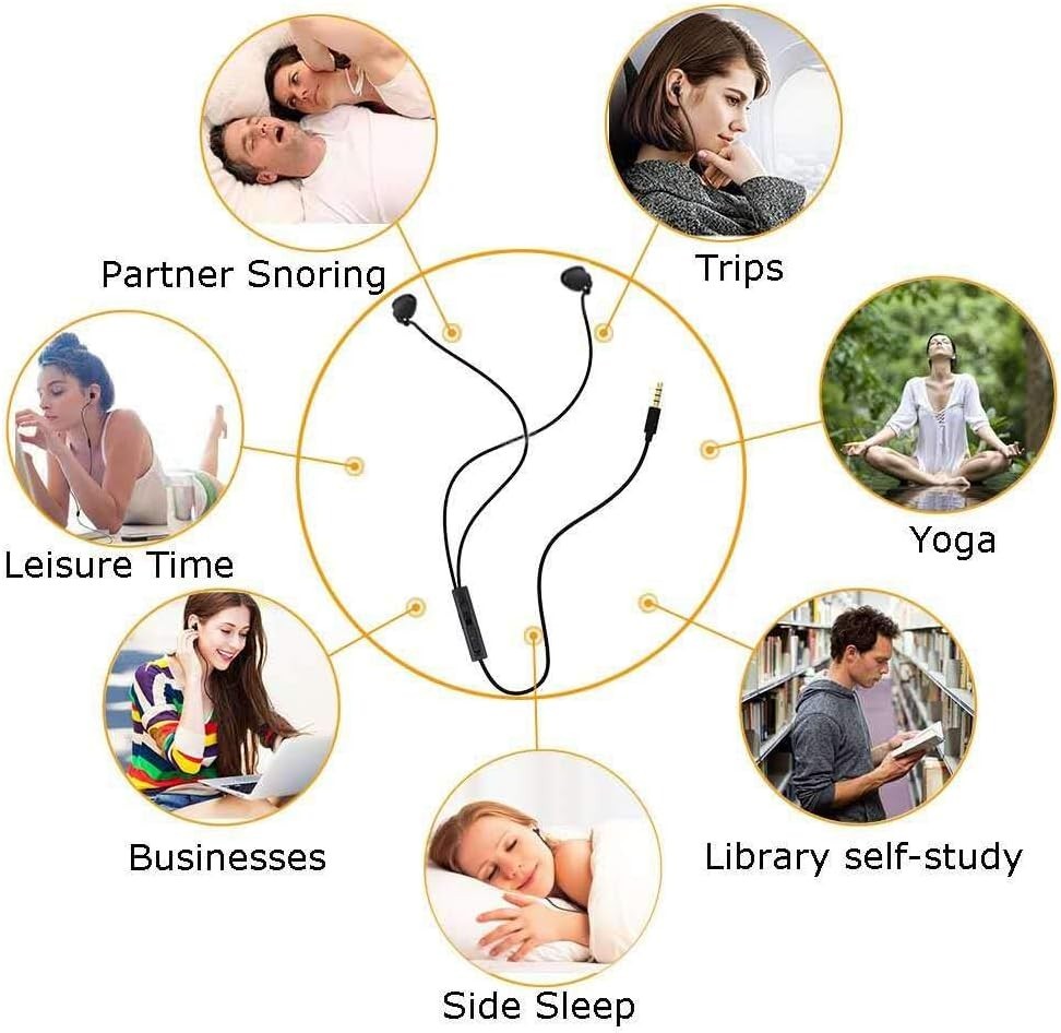 Sleep Soundproof Earbuds Headphones, Noise Isolating Soft Earbuds for Sleeping