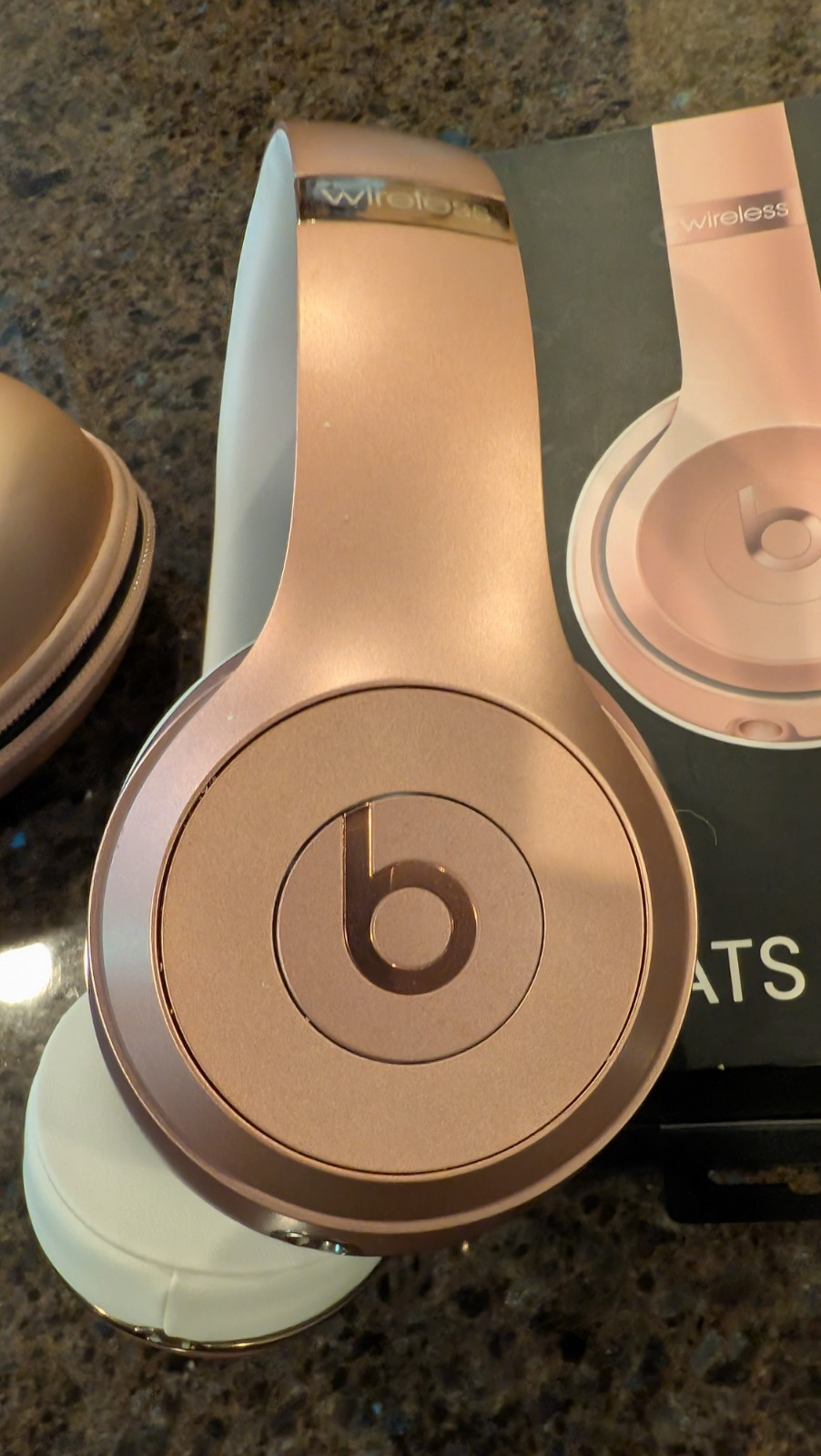 Beats by Dr. Dre Solo3 Headphones – Rose Gold. Original box and travel case.
