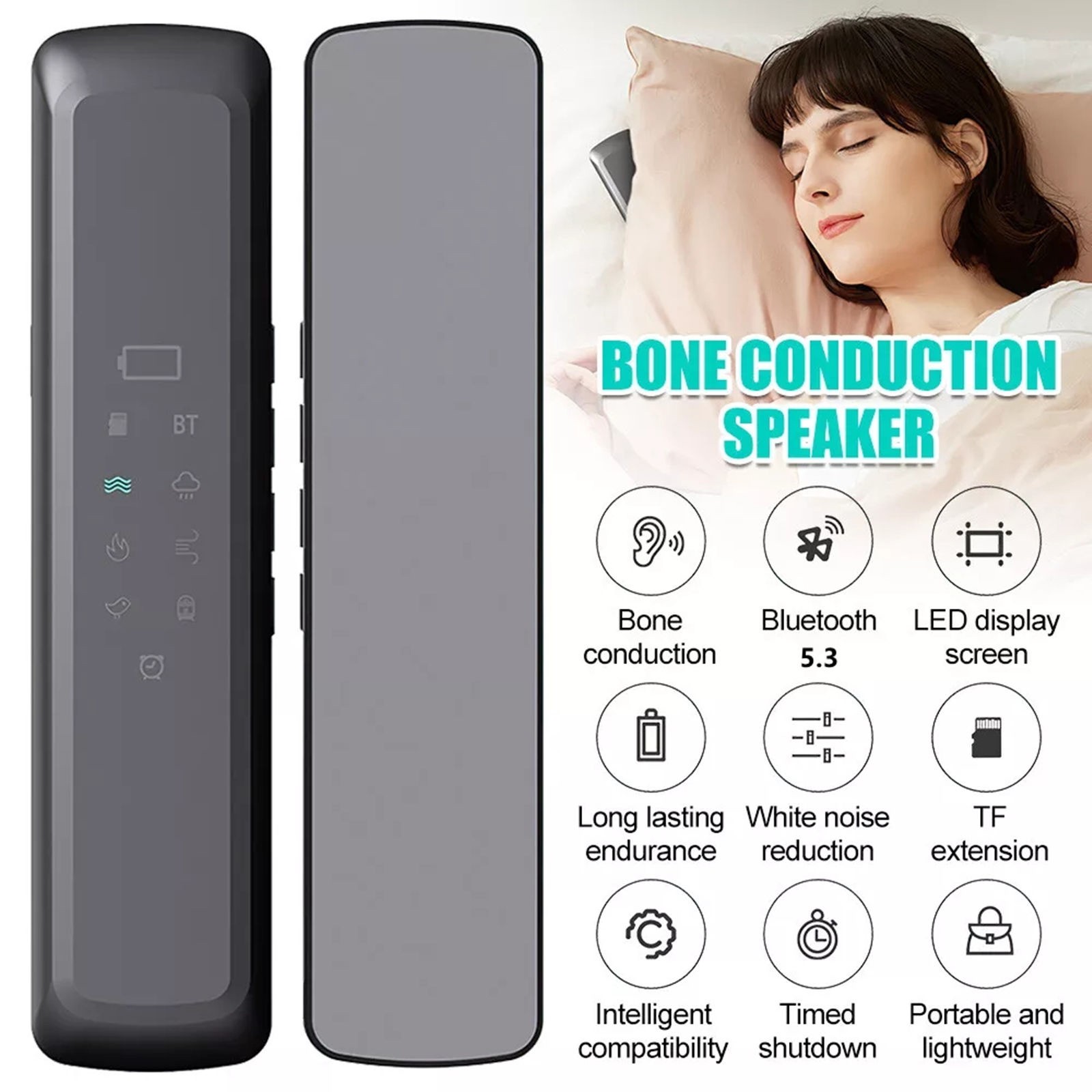 New Under Pillow Speaker Bluetooth Rechargeable Bone Conduction Sound Box