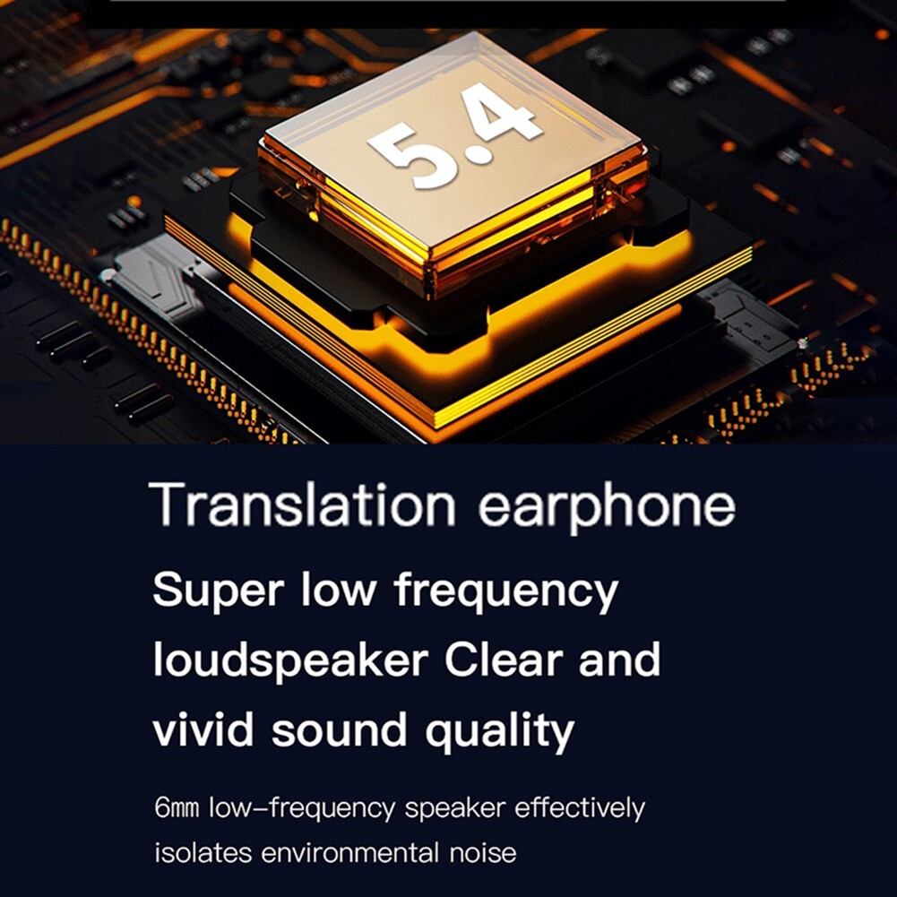 1 Pcs ABS Accurate 144 Languages Translation Wireless 5.0 Earbuds With Charging