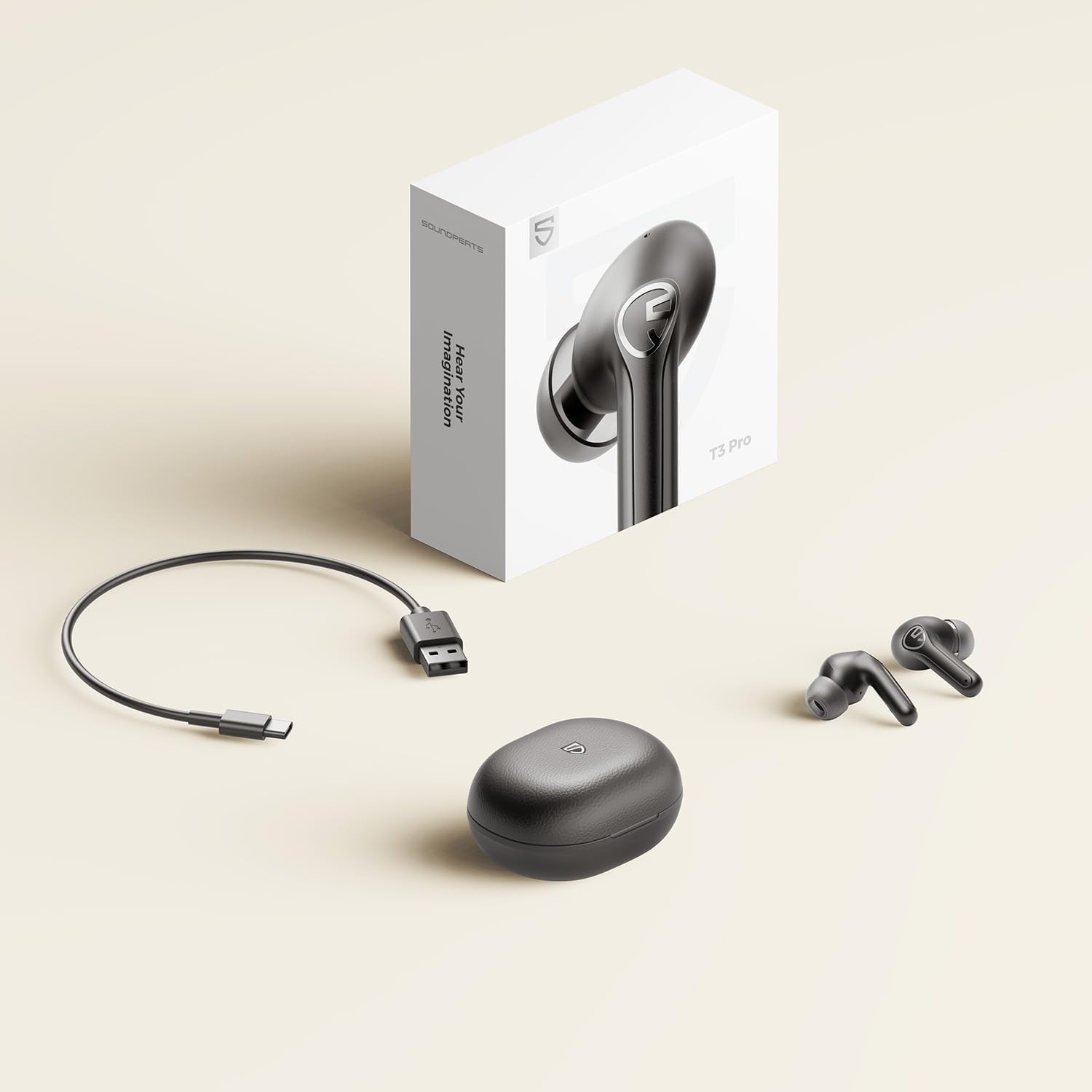 SoundPEATS T3 Pro Wireless Earbuds, 12mm Drivers Bass Stereo, Bluetooth 5.4