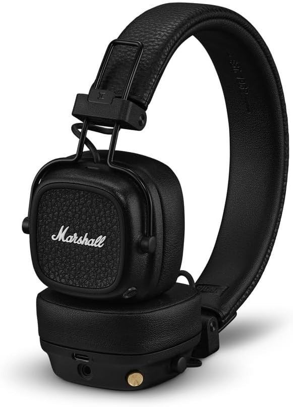 Marshall Major V Bluetooth Wireless Headphones Black / Brown Free Shipping