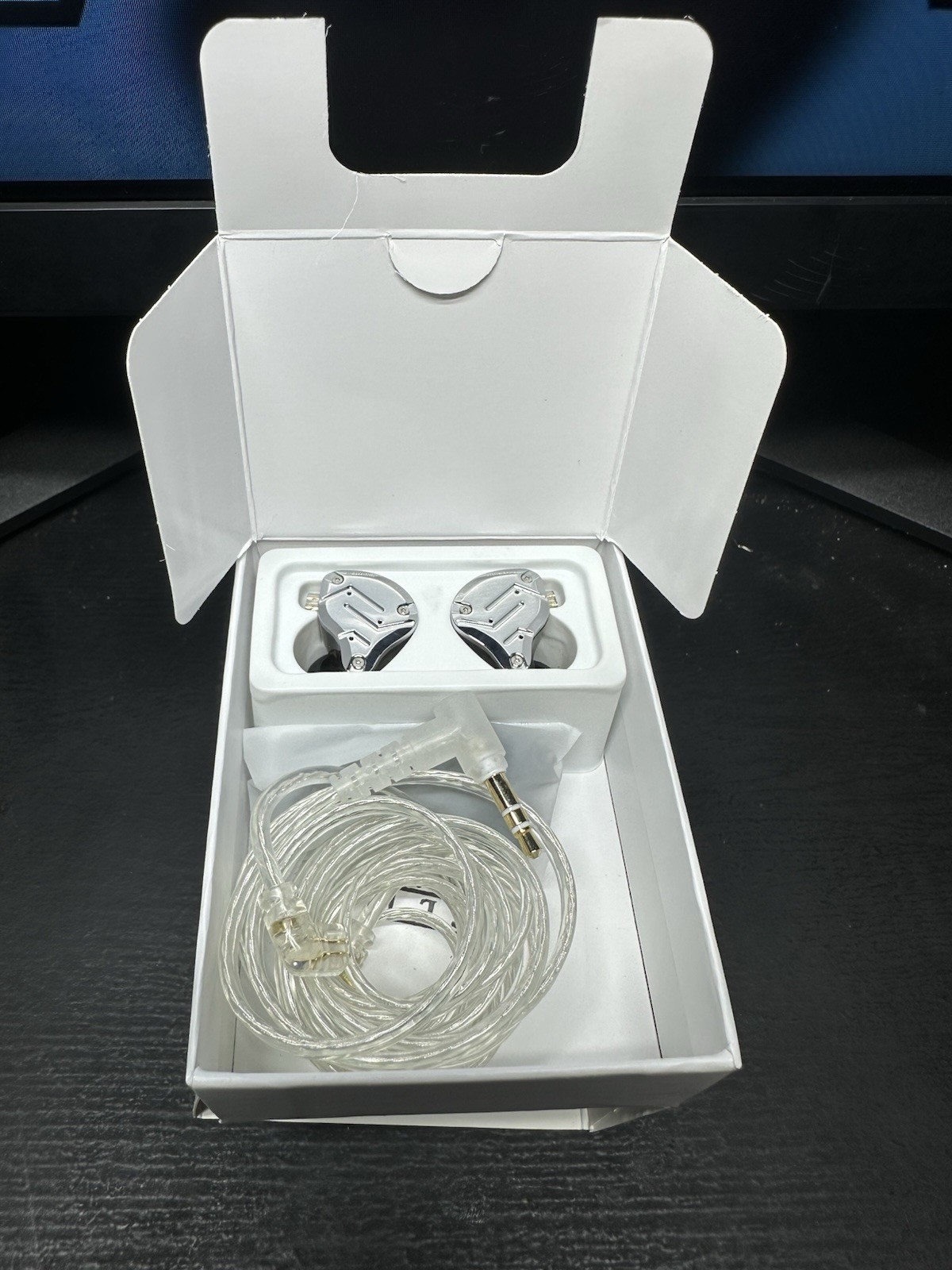 KZ ZS10 Pro IEM 5 Driver 4BA+1DD HiFi Earbuds w/ Mic Silver Linsoul