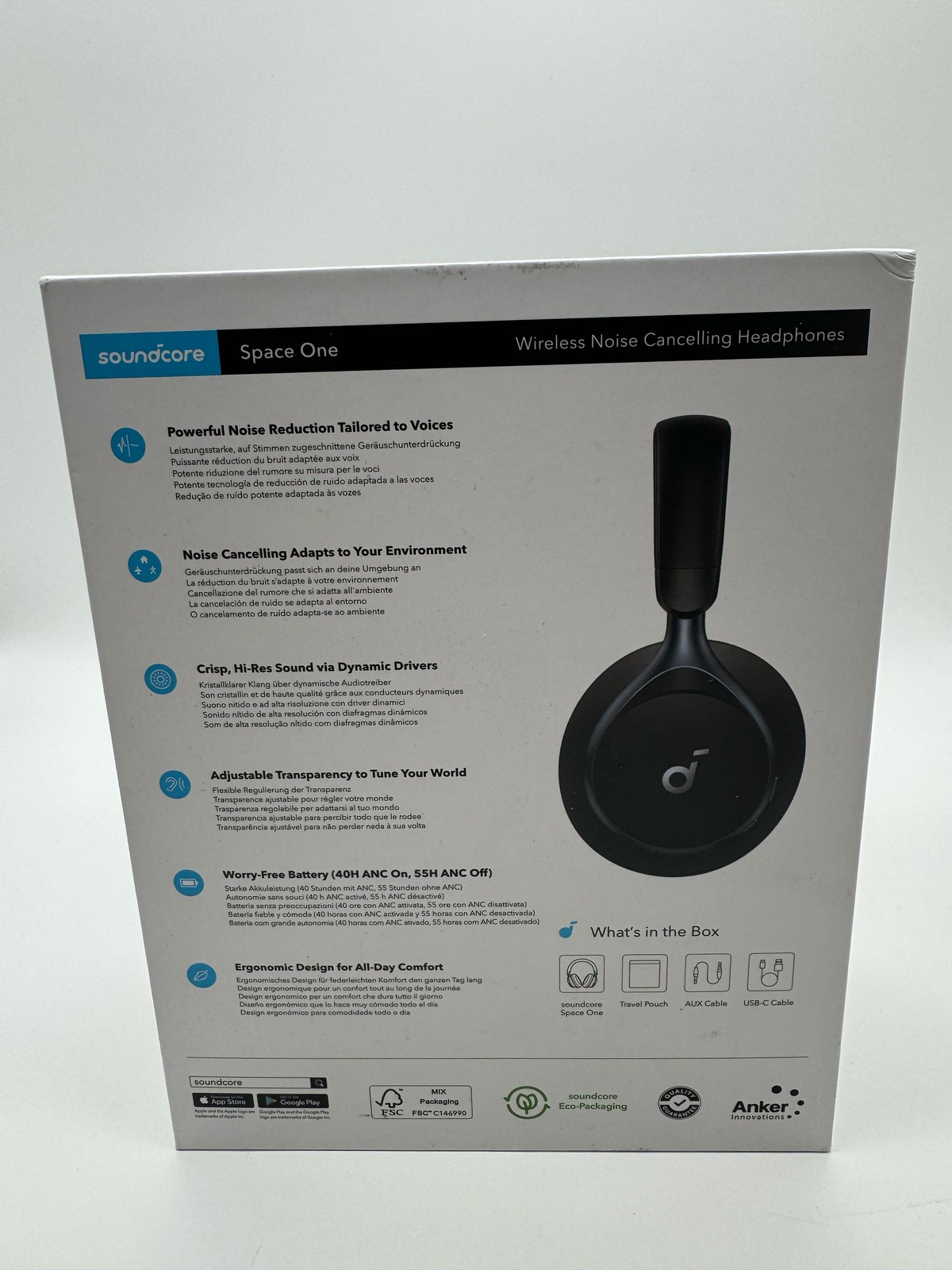 Soundcore Space One Active Noise Cancelling Wireless Headphones Hi-Res LDAC