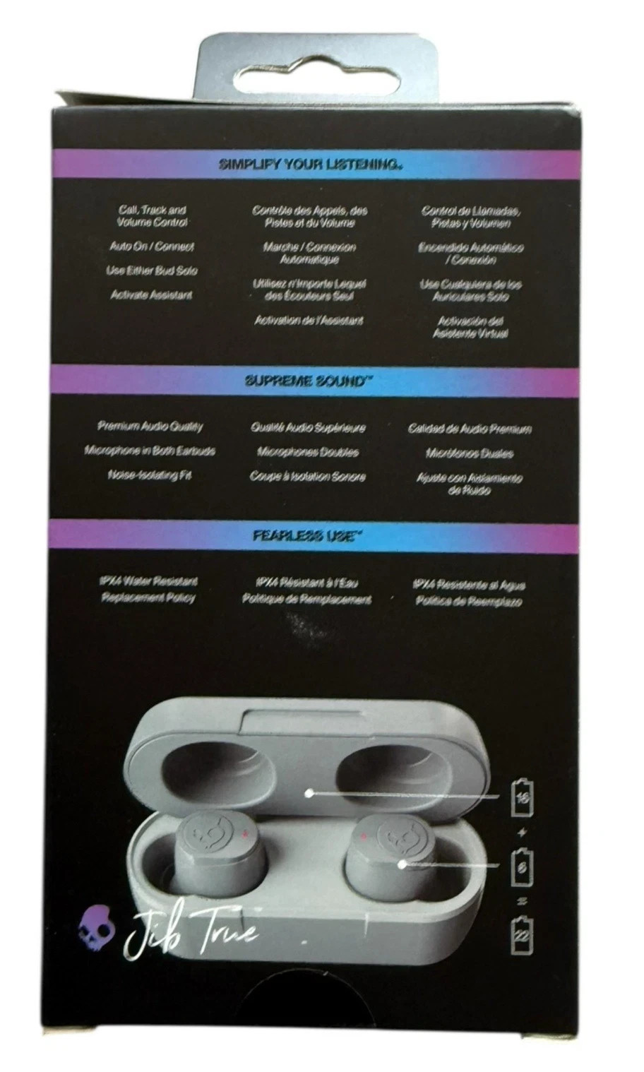 Skullcandy Jib True Bluetooth Wireless In-Ear Earbuds – Chill Gray (S2JTW)