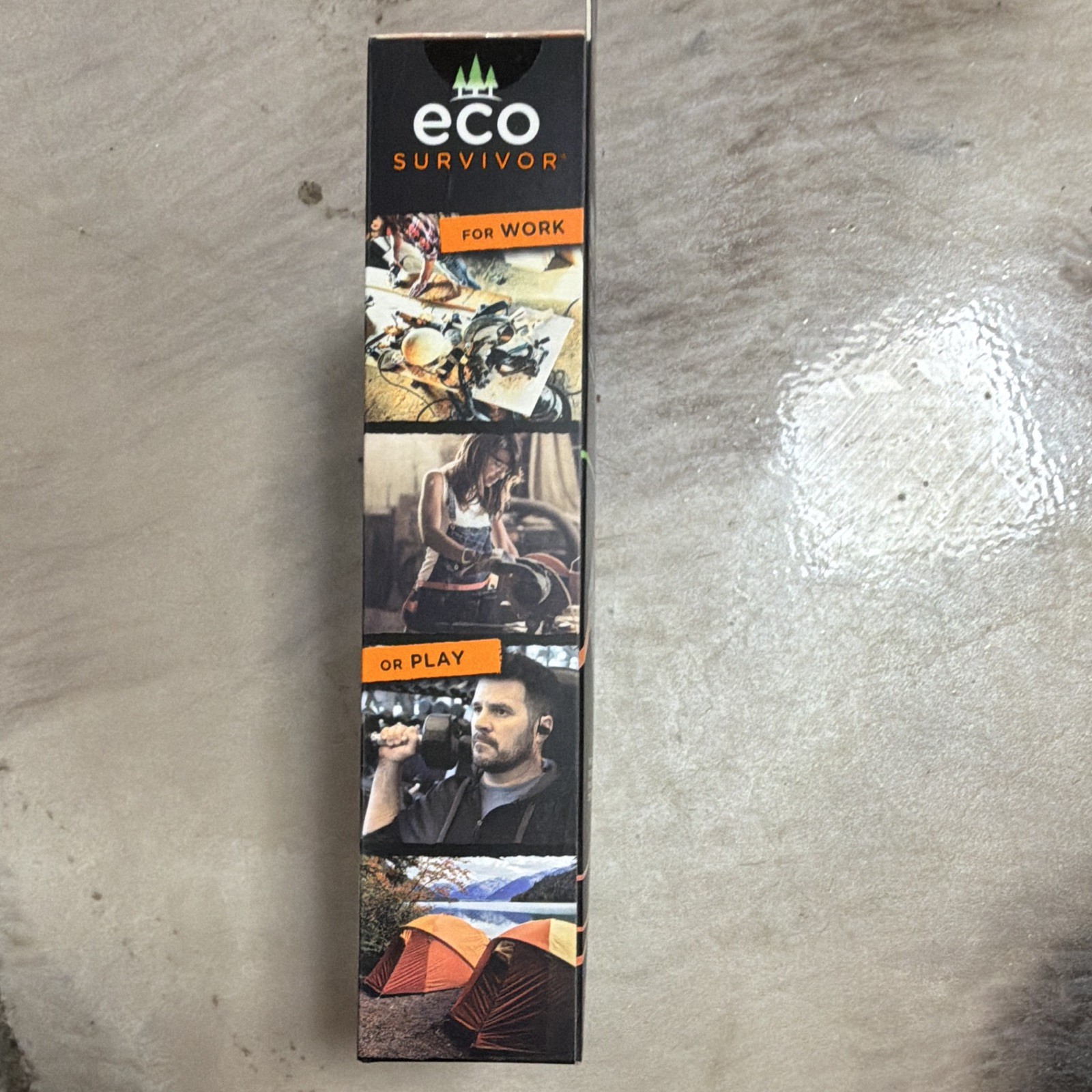 EcoSurvivor IPX7 Waterproof Bluetooth Ear-Hook Earbuds w/ Mic, Black/Orange