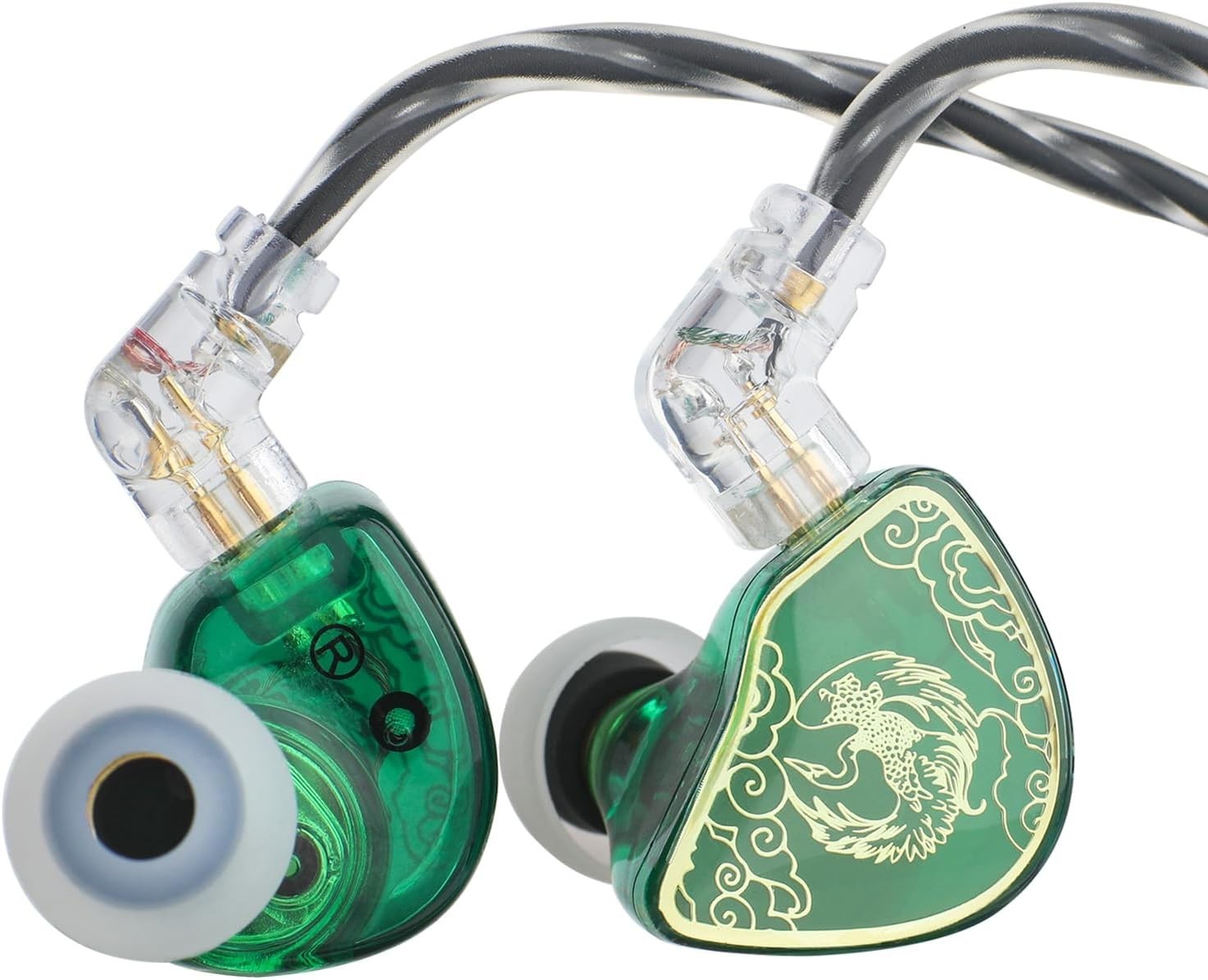 Ergonomic Wan’er S.G IEM Earphones – Dynamic 10mm Driver, Mic & Detachable Cable